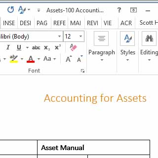 Accounting for Assets Policy
